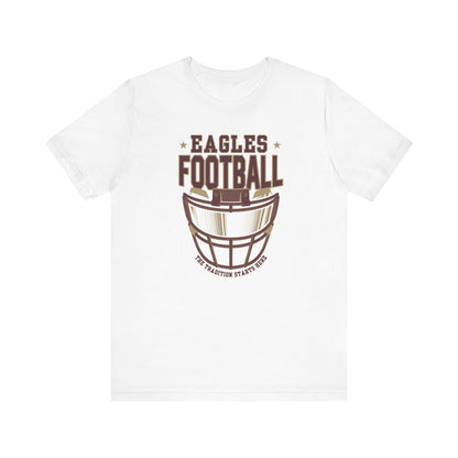 Adult Unisex Eagles Maroon Hype Helmet Graphic Short Sleeve Soft Tee