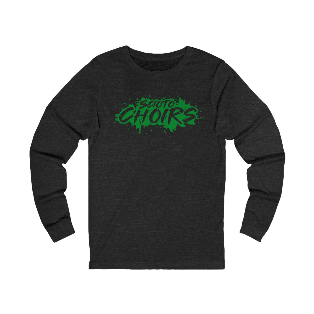 Adult Unisex Dublin Scioto Choirs Paint Splatter Graphic Long Sleeve Bella + Canvas Soft Tee