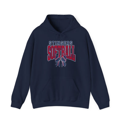 Adult Unisex Stingers Softball Stitched Bow Graphic Hoodie