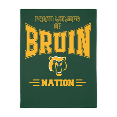Bruin Nation Graphic Super Soft Velveteen Microfiber Blanket (Two-sided print)