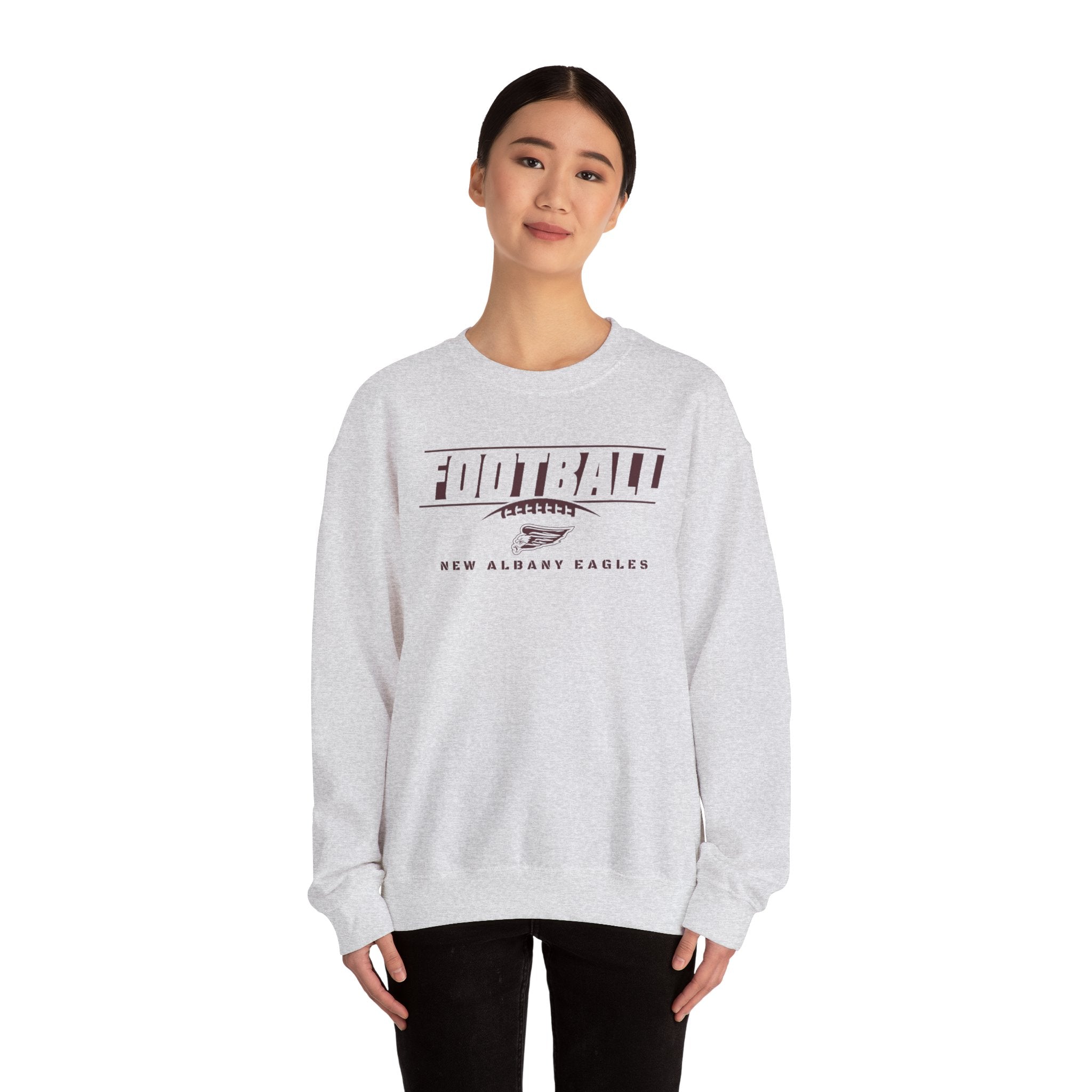 Adult Unisex New Albany Eagles Goal Line Maroon Graphic Sweatshirt