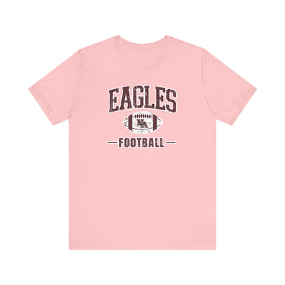 Adult Unisex Eagles Football Vintage Distressed Graphic Short Sleeve Soft Tee