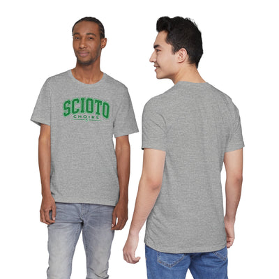 Adult Unisex Dublin Scioto Choirs Varsity Block Letter Graphic Short Sleeve Soft Tee