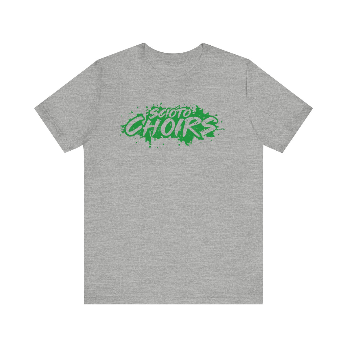 Adult Unisex Dublin Scioto Choirs Paint Splatter Graphic Short Sleeve Soft Tee