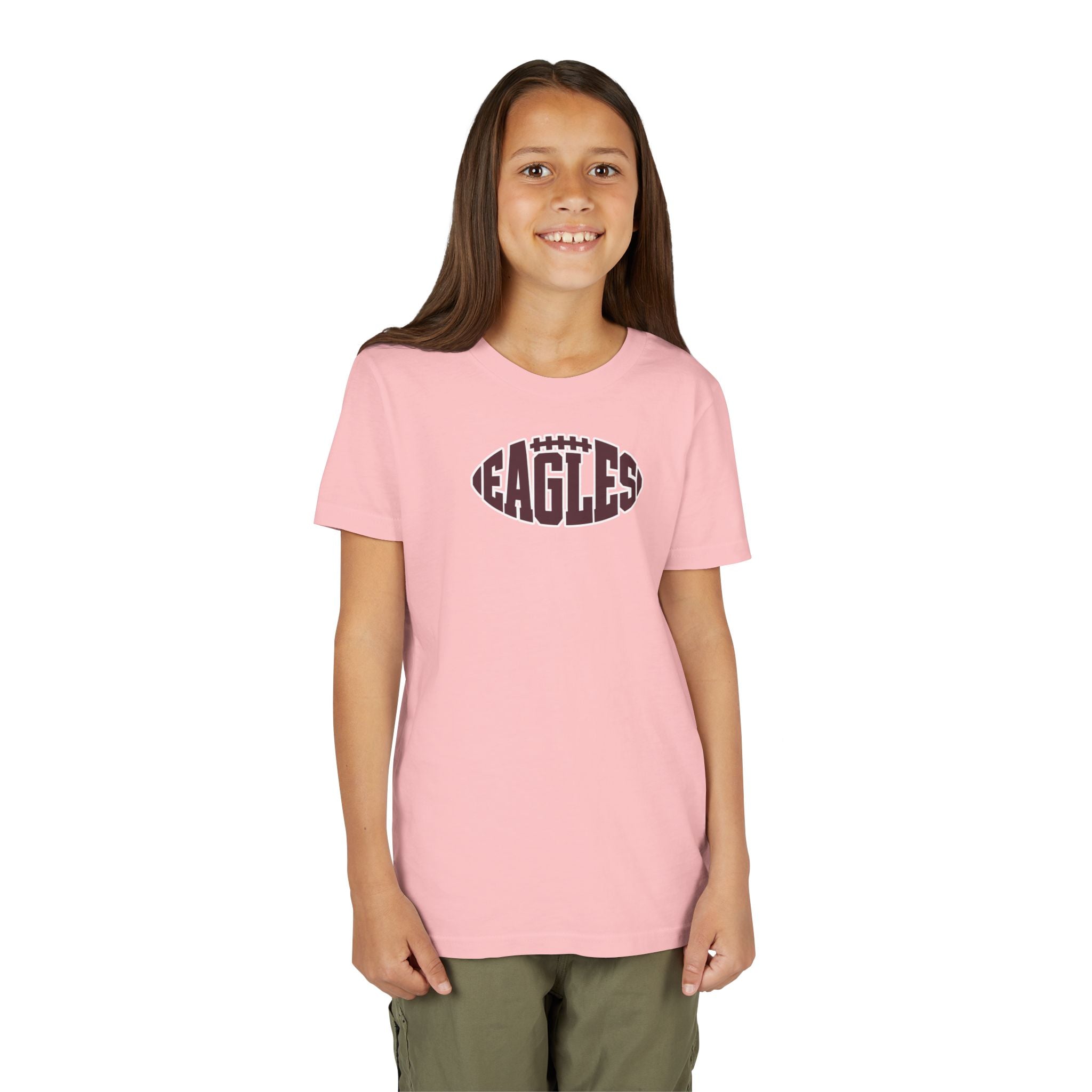 Youth New Albany Football Eagle Ball Graphic Short Sleeve Bella + Canvas Soft Tee