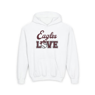 Youth Eagles Softball Love Graphic Hoodie