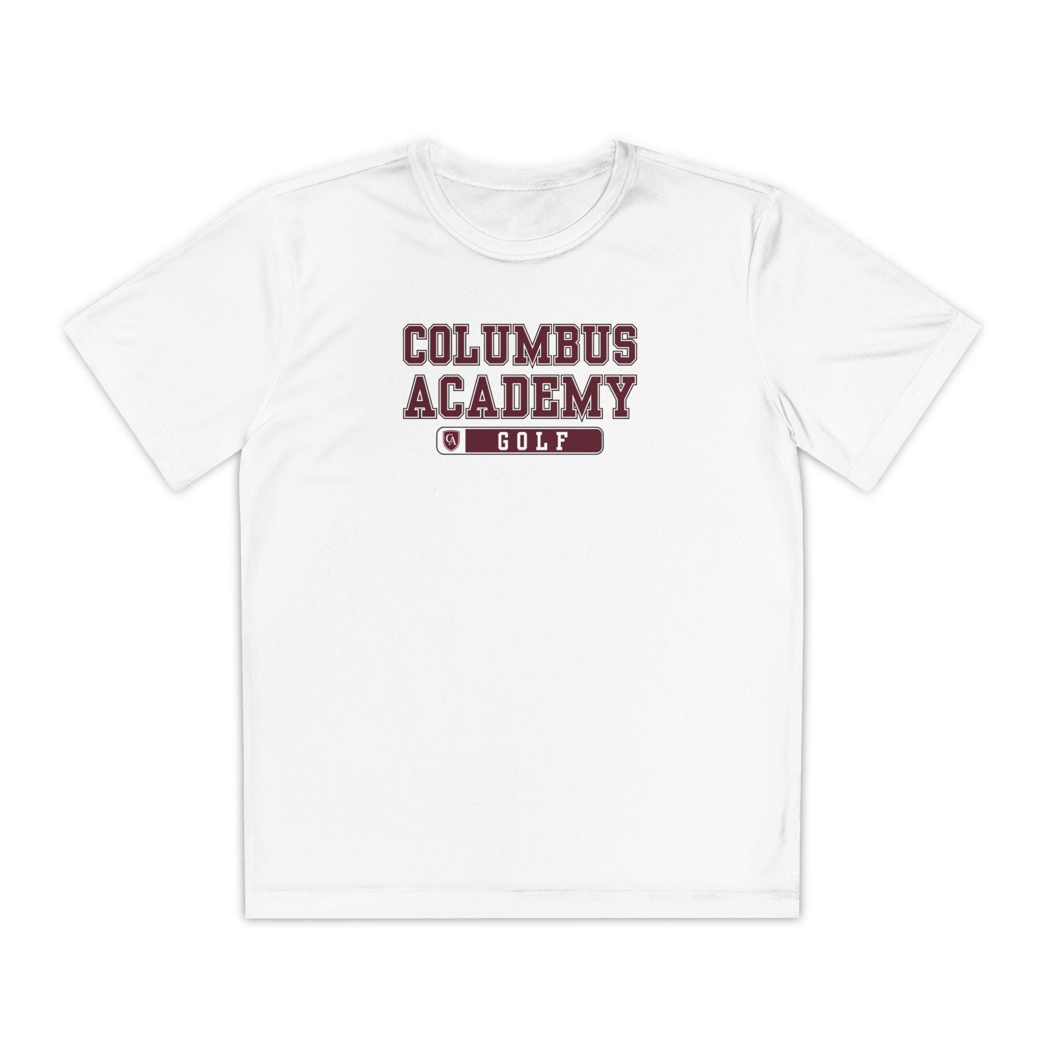 Youth Columbus Academy Golf Graphic Sport-Tek Competitor Performance Tee