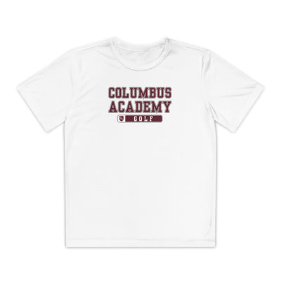 Youth Columbus Academy Golf Graphic Sport-Tek Competitor Performance Tee