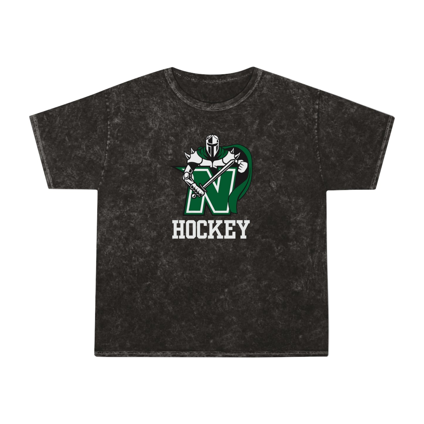 Adult Unisex Logo Hockey Mineral Wash Short Sleeve Graphic Tee - Nordonia Knights