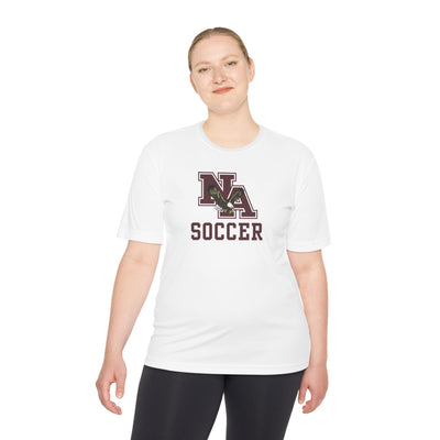 Adult Unisex New Albany Classic Maroon Soccer Logo Graphic Sport-Tek Competitor Performance Tee