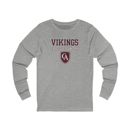 Adult Unisex Columbus Academy Vikings Cross Country Graphic Bella + Canvas Long Sleeve Soft Tee