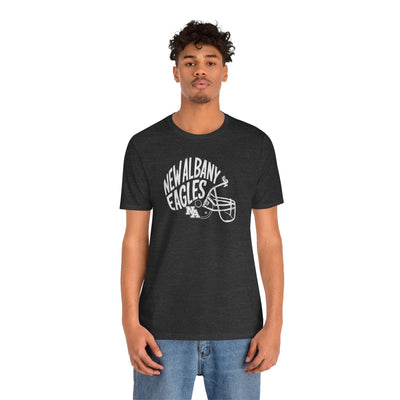 Adult Unisex New Albany Vintage Vibes Football Helmet Graphic Short Sleeve Soft Tee