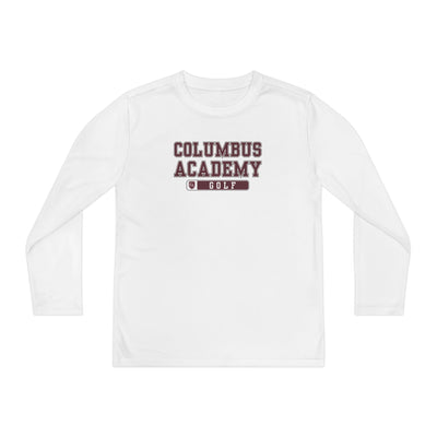 Youth Columbus Academy Golf Graphic Sport-Tek Competitor Performance Long Sleeve Tee