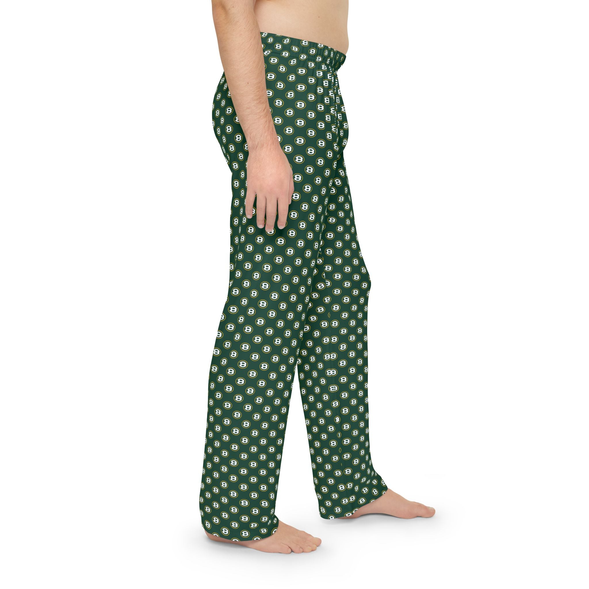 Adult Unisex Green Pajama Pants with Allover Brooke Logo Print