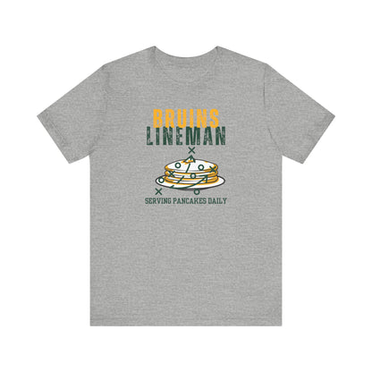 Adult Unisex Bruins Lineman Pancake Graphic Short Sleeve Soft Tee