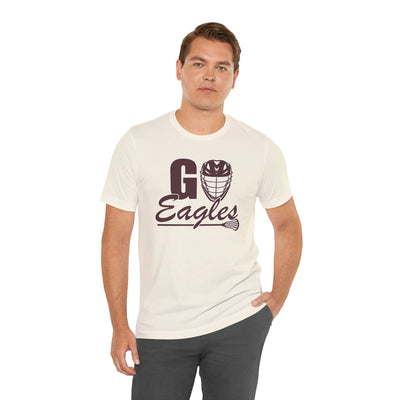 Adult Unisex Go Eagles Lacrosse Graphic Short Sleeve Soft Tee
