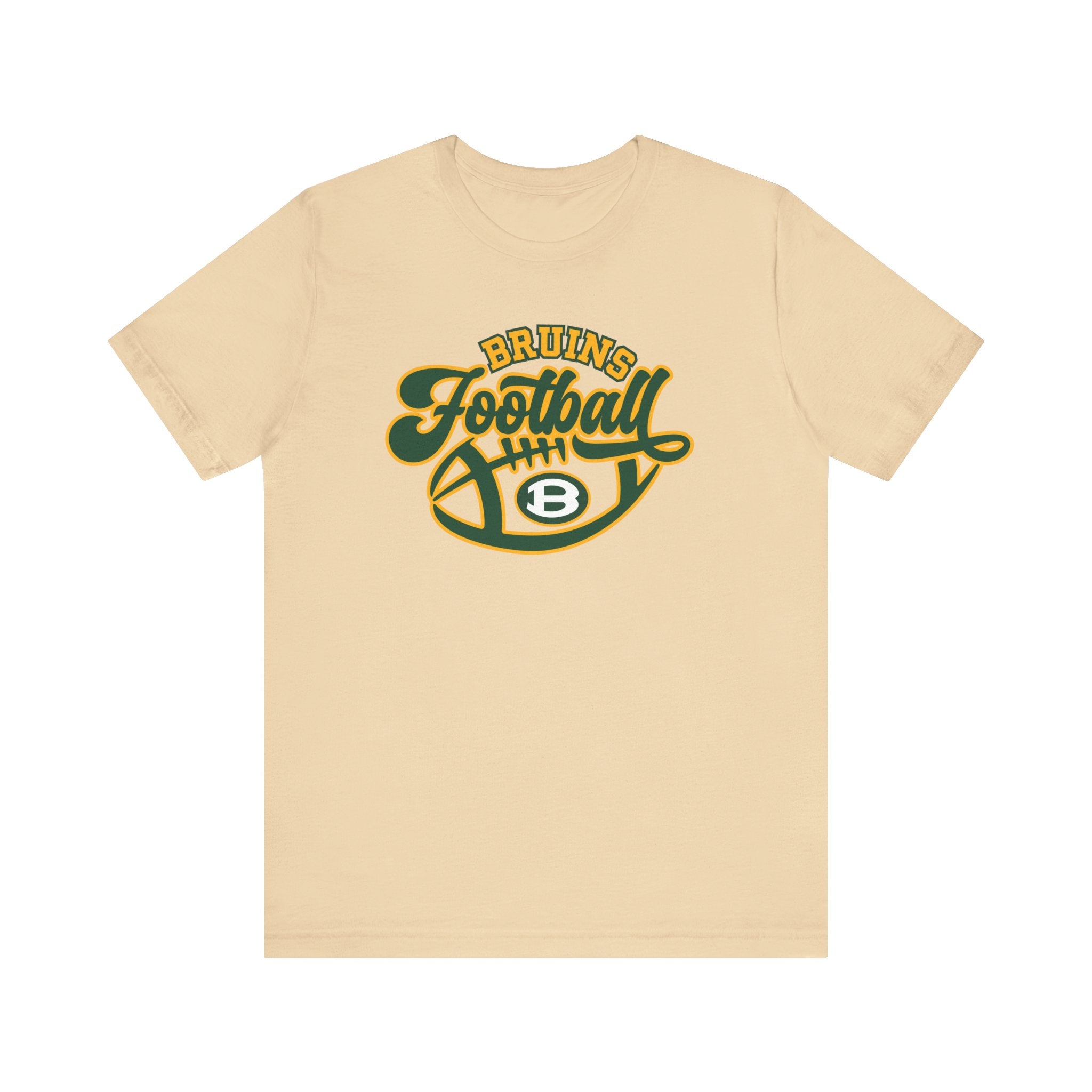 Adult Unisex Bruin Script Football Graphic Short Sleeve Soft Tee