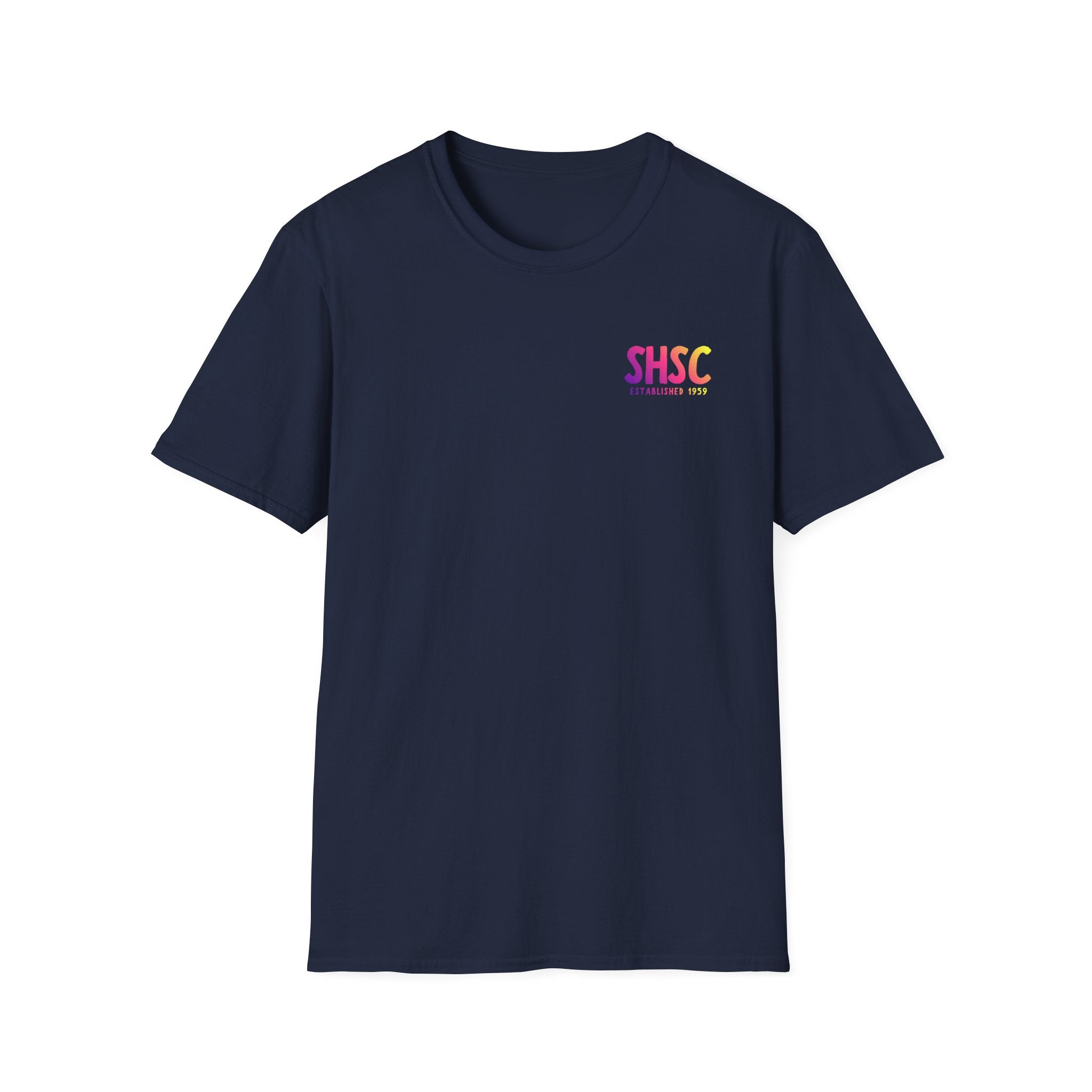 Adult Unisex South Hills Swim Club SHSC Ombre Graphic Short Sleeve Gildan Softstyle Tee