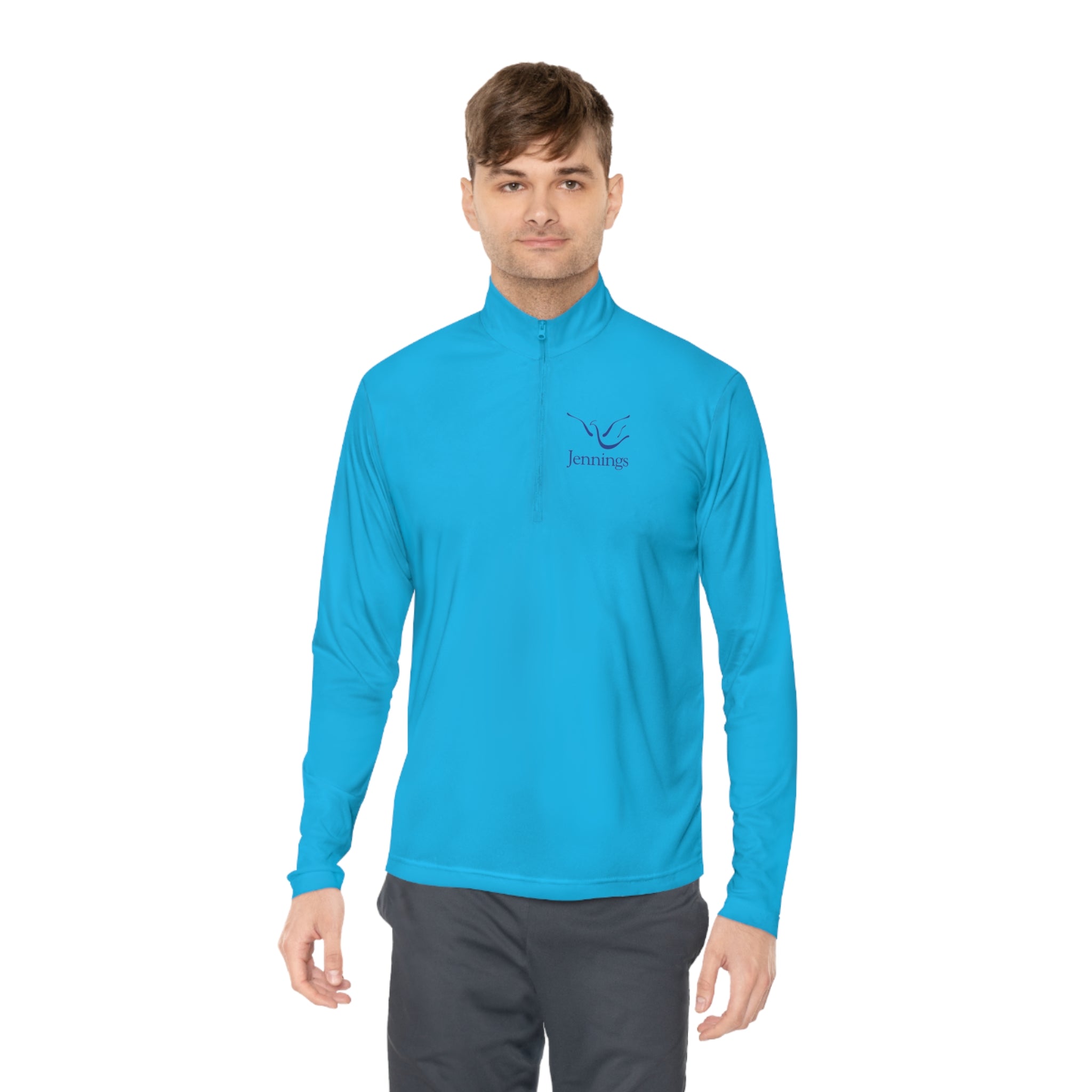 Adult Unisex Sport-Tek Competitor Performance Quarter-Zip Pullover - Blue Jennings Logo