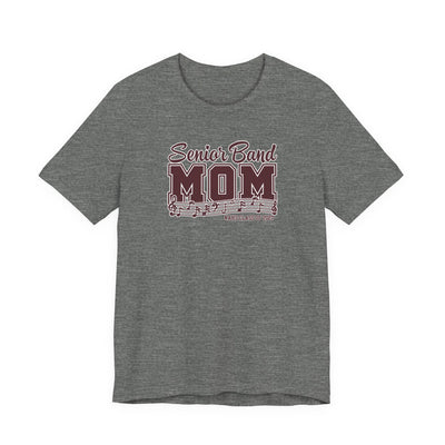 Adult Unisex New Albany 2027 Senior Band Mom Graphic Short Sleeve Bella + Canvas Soft Tee