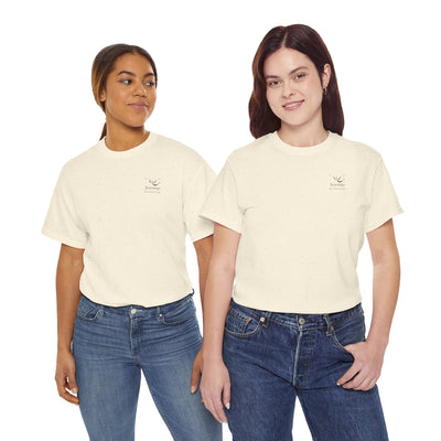 Adult Unisex Heavy Cotton Short Sleeve Tee - Black Notre Dame Village Jennings Logo