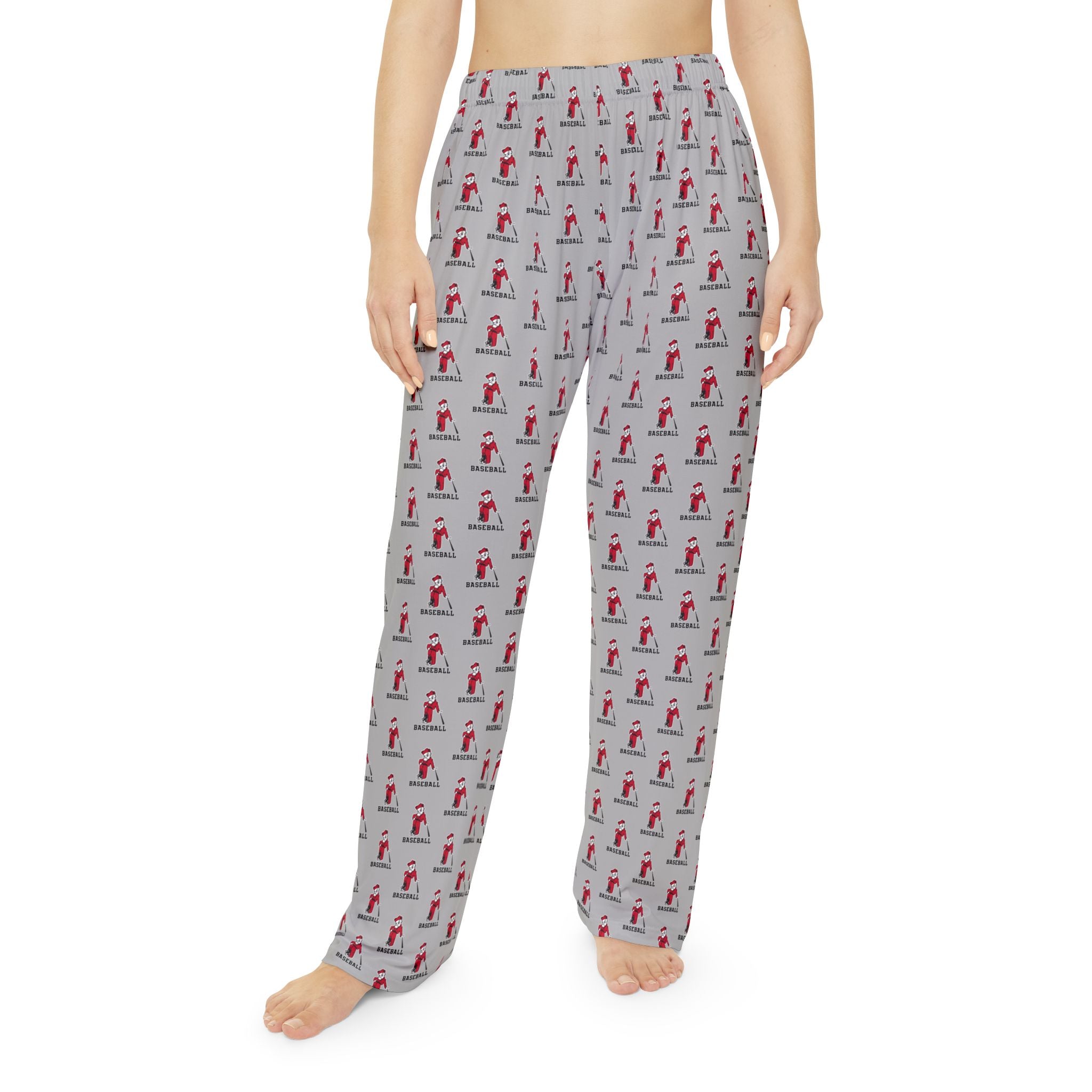 Women's Pajama Pant with Allover Bishops Baseball Mascot Print