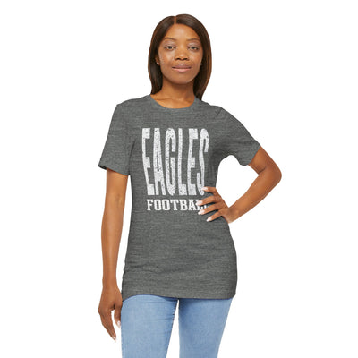 Adult Unisex New Albany Football Distressed Enlarged Graphic Short Sleeve Soft Tee
