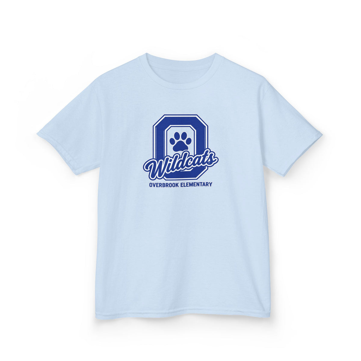 Overbrook Elementary Wildcats Block Letter Graphic Gildan Classic Tee