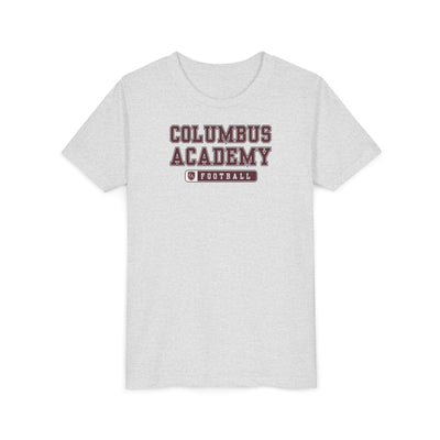 Youth Columbus Academy Football Graphic Short Sleeve Bella + Canvas Soft Tee