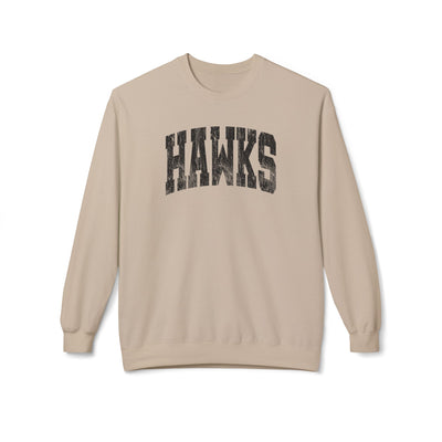 Adult Unisex Westerville Central Distressed Oversized Hawks Graphic Soft Style Sweatshirt