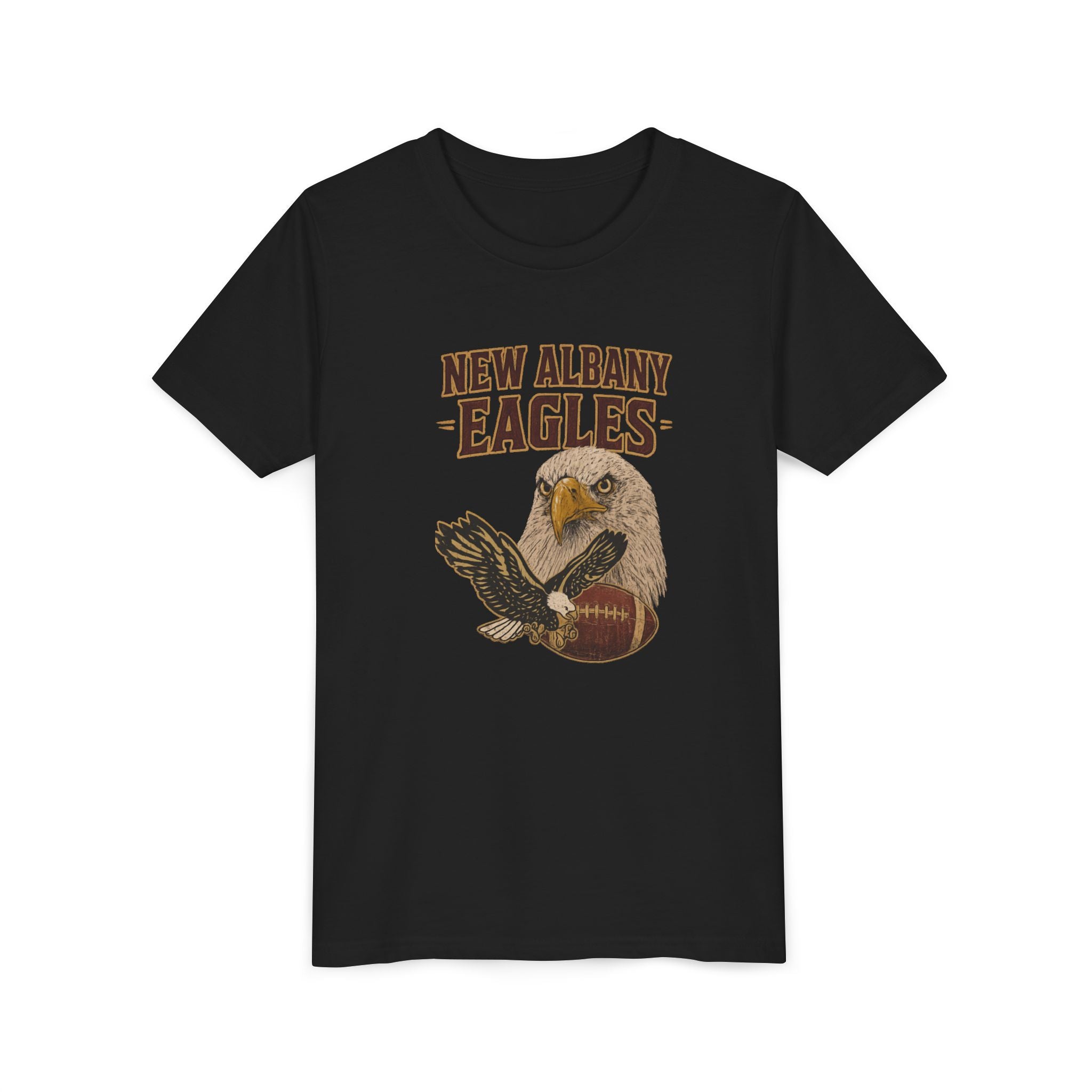 Youth New Albany Gridiron Eagle Graphic Short Sleeve Bella + Canvas Soft Tee