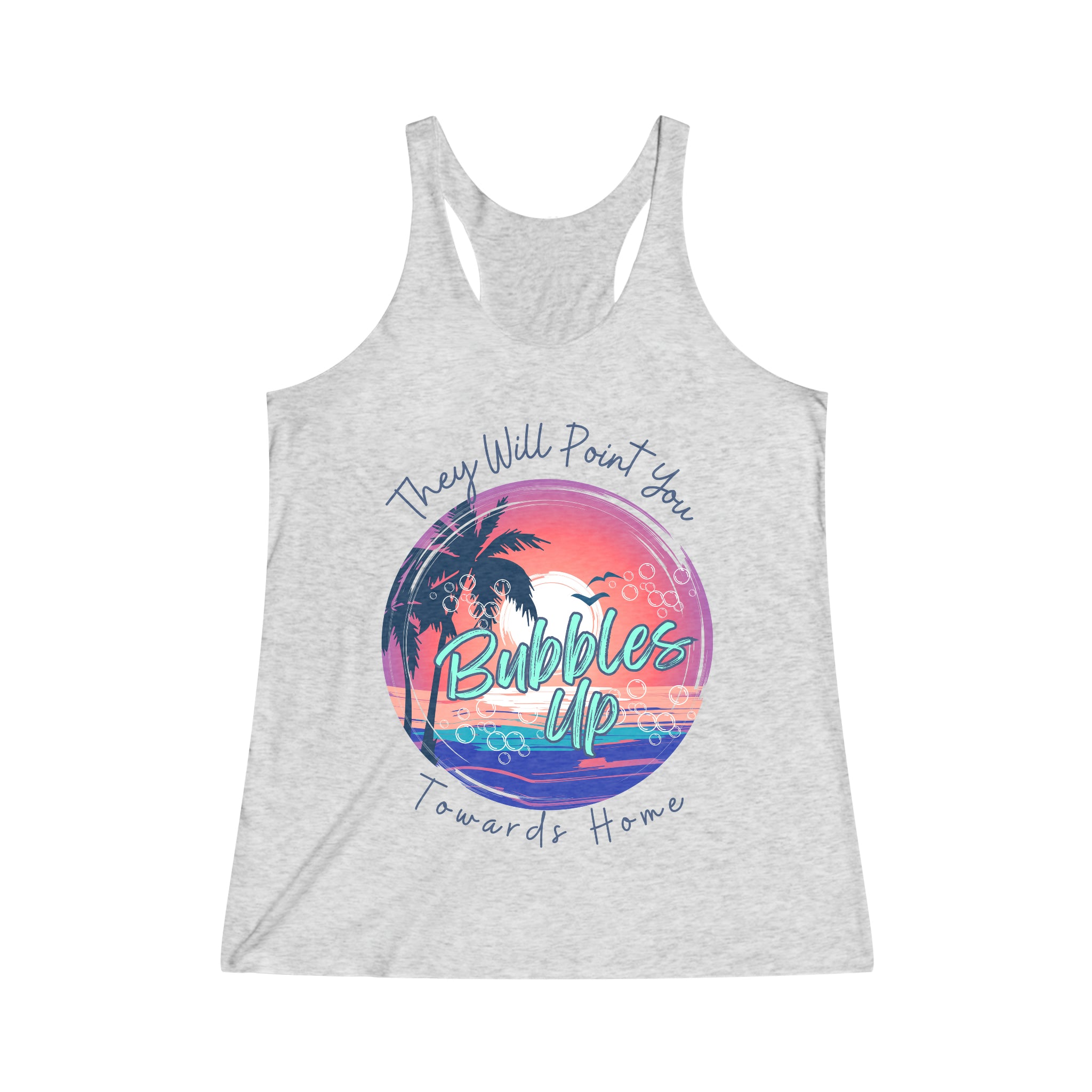 Women's Bubbles Graphic Super Soft Racerback Tank