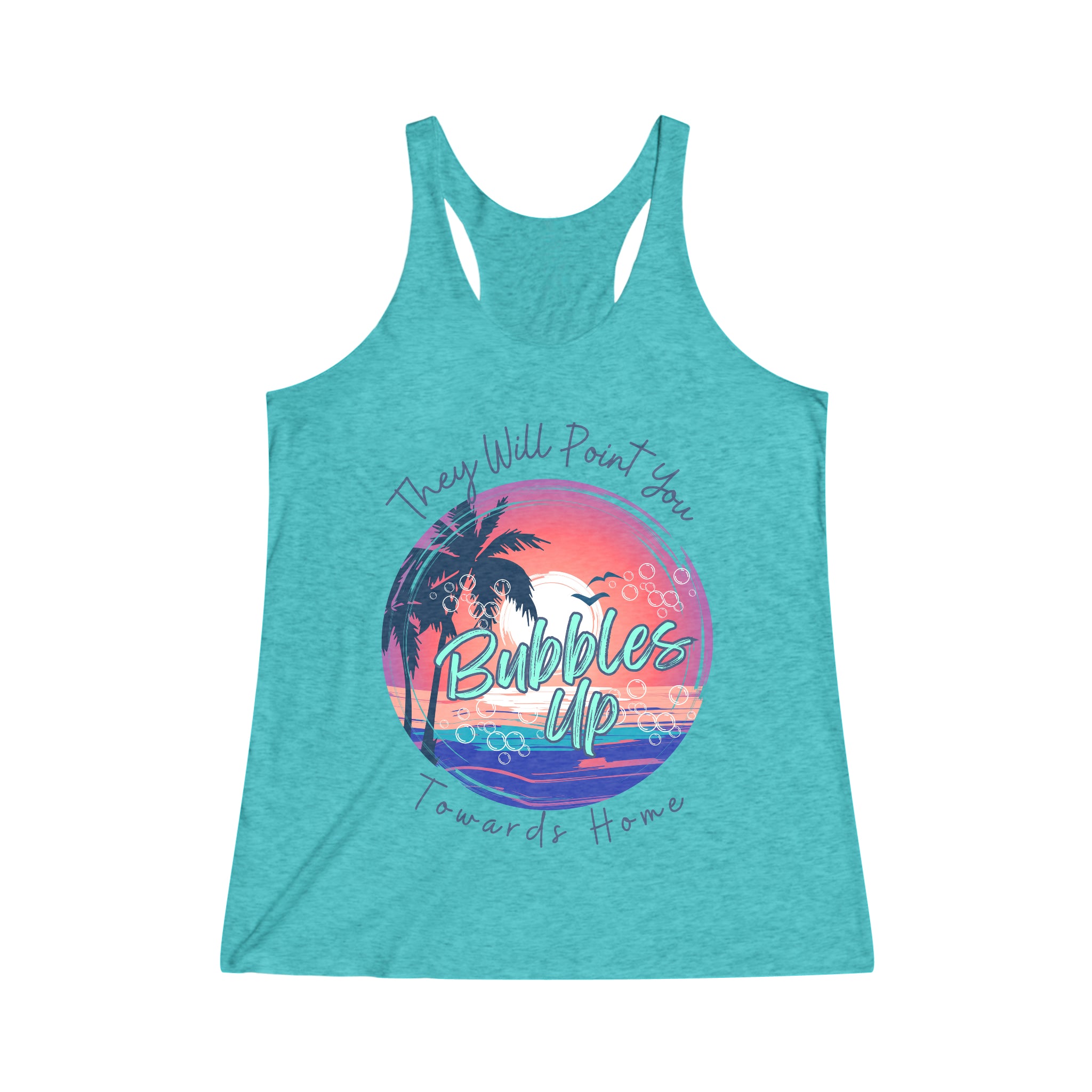 Women's Bubbles Graphic Super Soft Racerback Tank