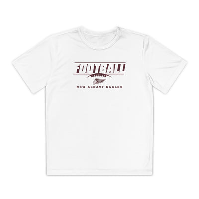 Youth New Albany Eagles Goal Line Maroon Graphic Short Sleeve Performance Tee
