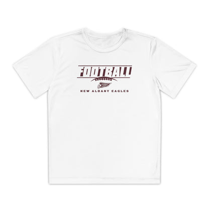 Youth New Albany Eagles Goal Line Maroon Graphic Short Sleeve Performance Tee
