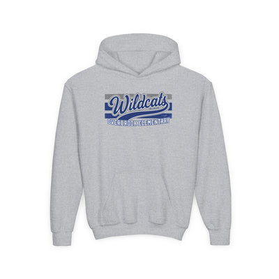 Youth Overbrook Elementary Wildcats Vintage Distressed Spirit Graphic Hoodie