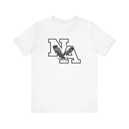 Adult Unisex White/Black Classic NA Logo Short Sleeve Soft Tee