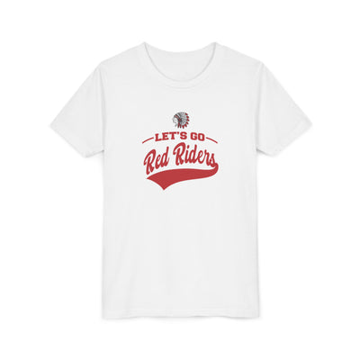 Youth Let's Go Red Riders Graphic Short Sleeve Bella + Canvas Soft Tee