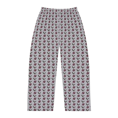 Adult Unisex Grey Pajama Pants with Allover New Albany Football Eagle Print