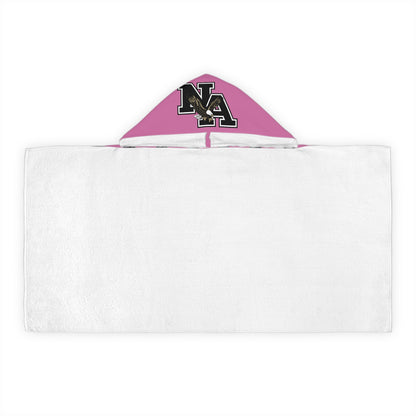 Youth Classic Logo Pink Hooded Towel - New Albany Eagles