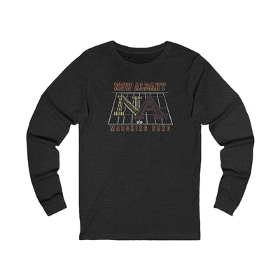 Adult Unisex New Albany Band Field Formation Graphic Long Sleeve Bella + Canvas Soft Tee