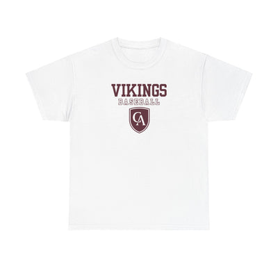 Adult Unisex Columbus Academy Vikings Baseball Graphic Short Sleeve Gildan Heavy Tee