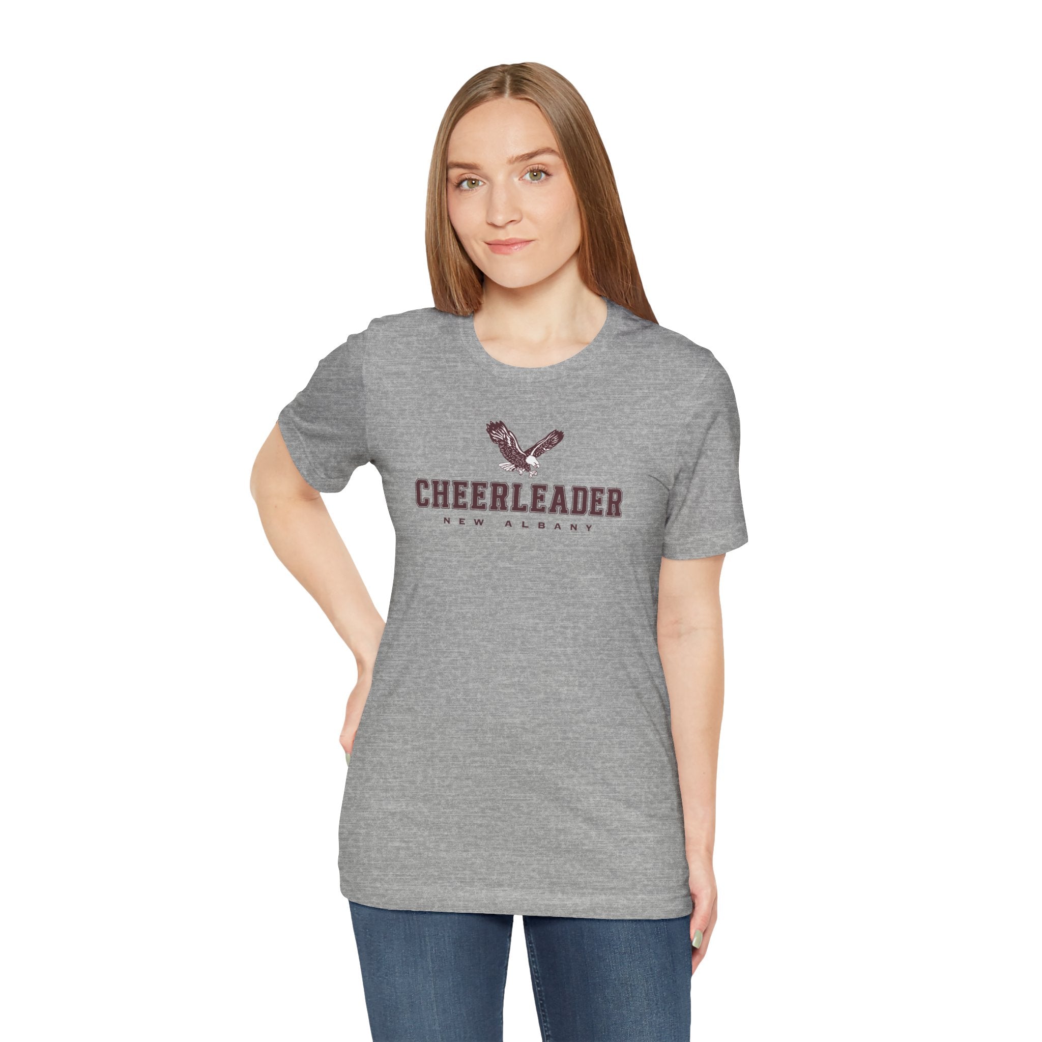 Adult Unisex New Albany Cheer Eagle Graphic Short Sleeve Bella + Canvas Soft Tee