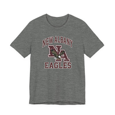 Adult Unisex New Albany Vintage Vibes Football Logo Graphic Short Sleeve Soft Tee