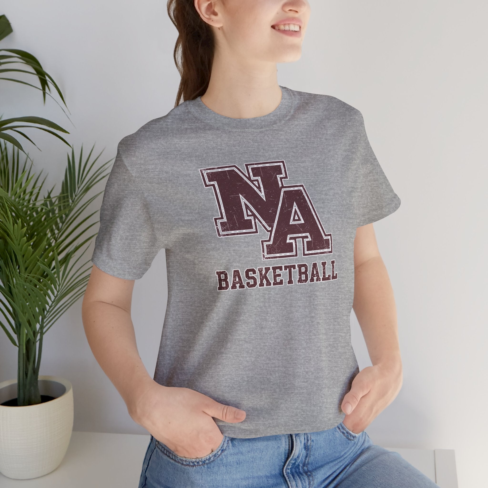 Adult Unisex New Albany Basketball Vintage Vibe Logo Graphic Short Sleeve Soft Tee