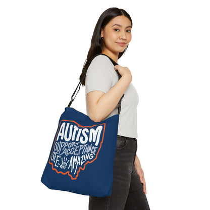 "Autism See The Amazing" Bridgeway Graphic Adjustable Tote Bag