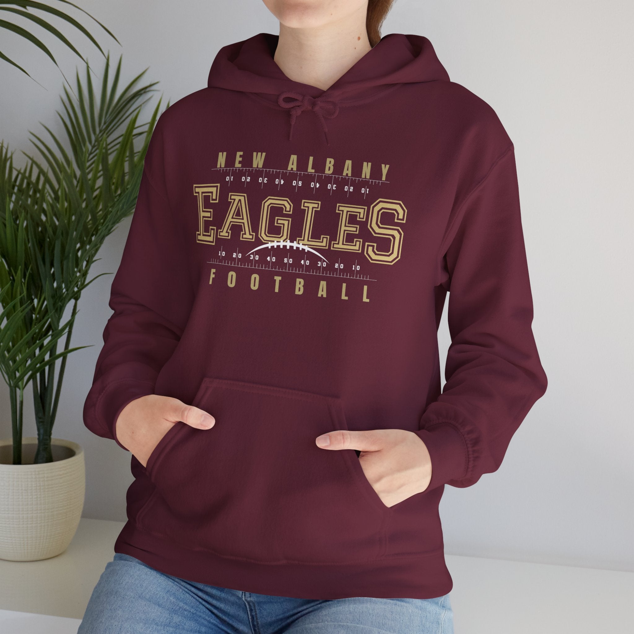 Adult Unisex New Albany Football Defend the Field Graphic Hoodie