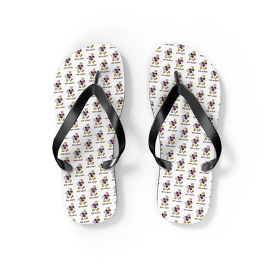 Adult Unisex Vintage Fighting Eagle White Flip Flops - New Albany Eagles