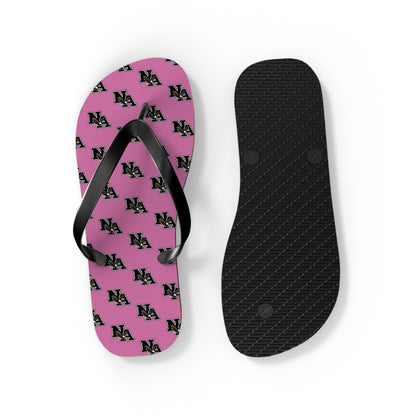 Adult Unisex Classic Logo Pink Flip Flops - New Albany Eagles