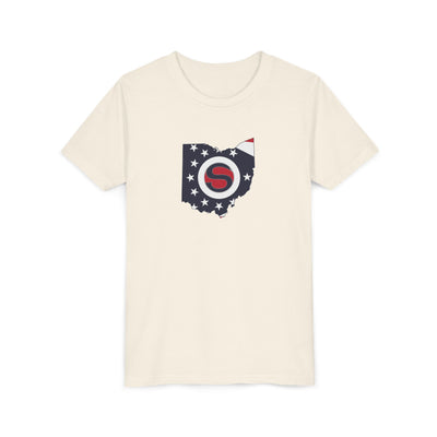 Youth Stingers Softball State Logo Graphic Short Sleeve Bella + Canvas Soft Tee